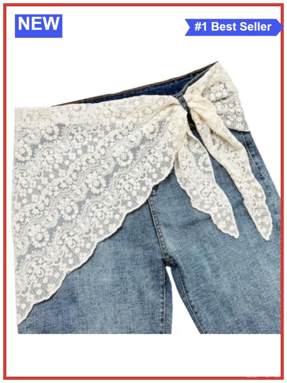 Lace Triangle Scarf Wrap Belt Neck Head Waist Sash Skinny Fashion Scarf